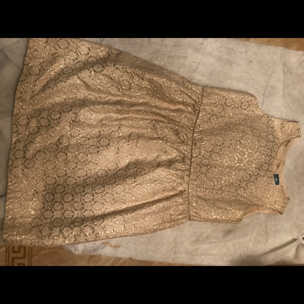 Gold and cream dress